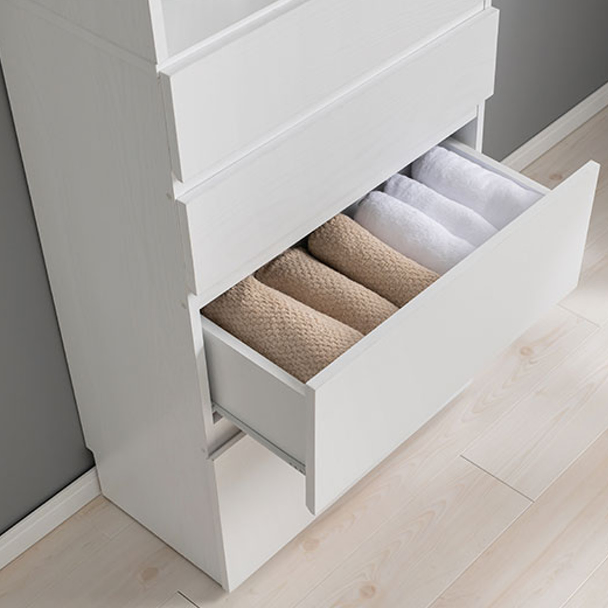 HAGiHARA（萩原） 壁面収納 キャビネット オープン棚付 幅59cm （ 収納