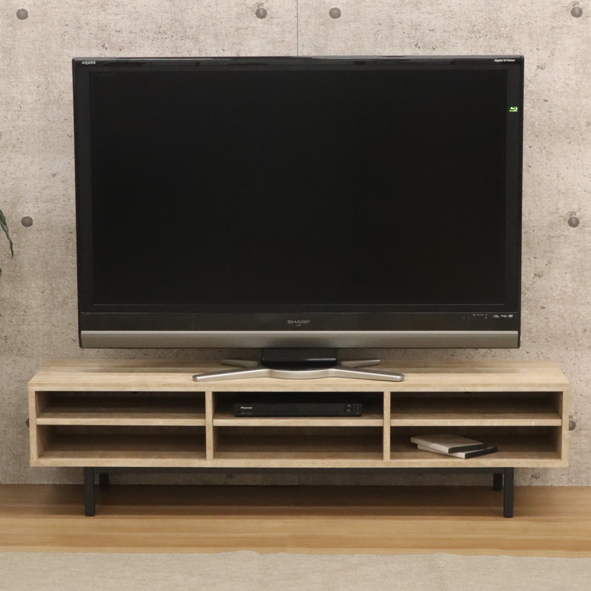 テレビ台 ローボード ヴィンテージ調 スチール脚 幅150cm （ テレビ