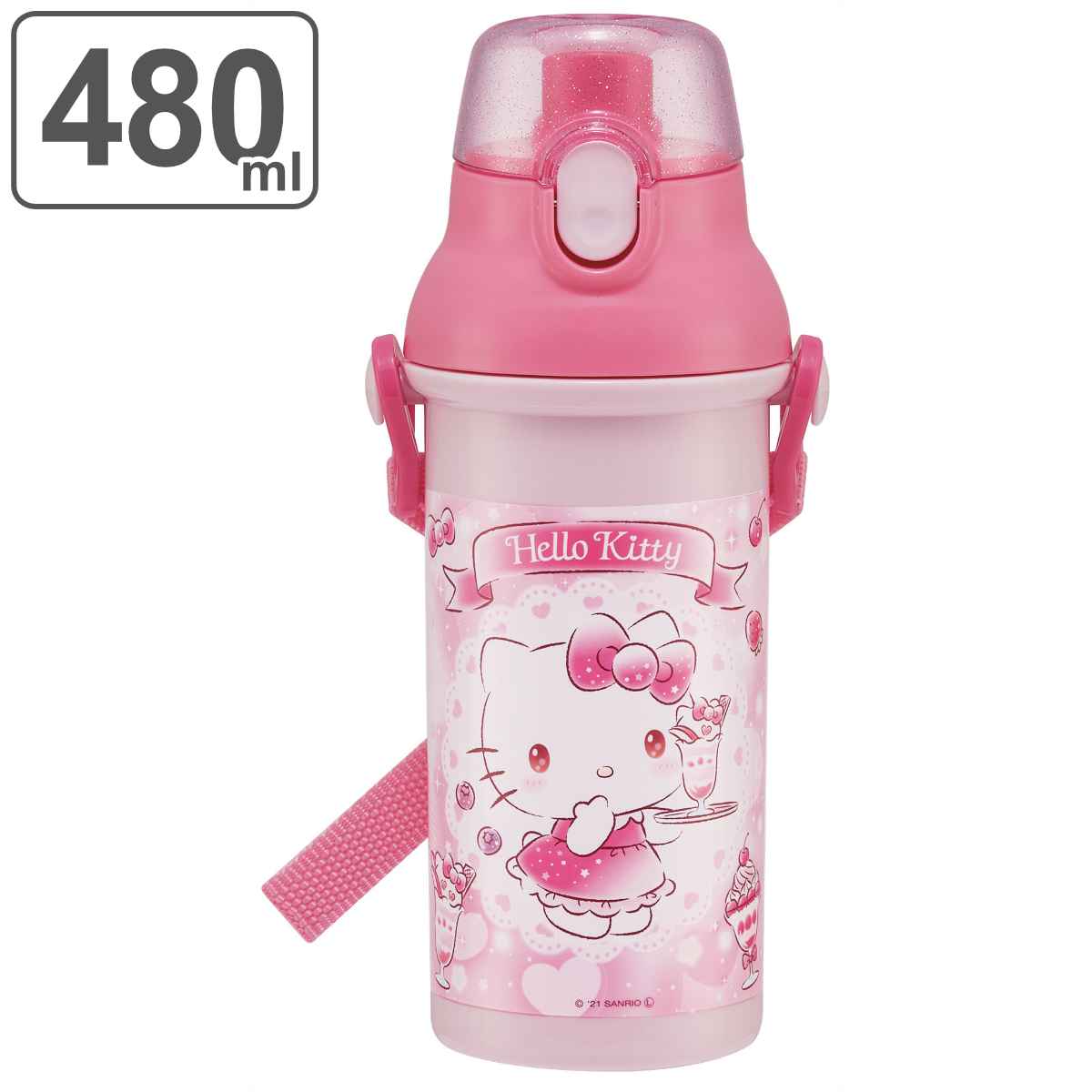 sanrio（サンリオ） 水筒 キッズ 480ml 抗菌 直飲み プラスチック