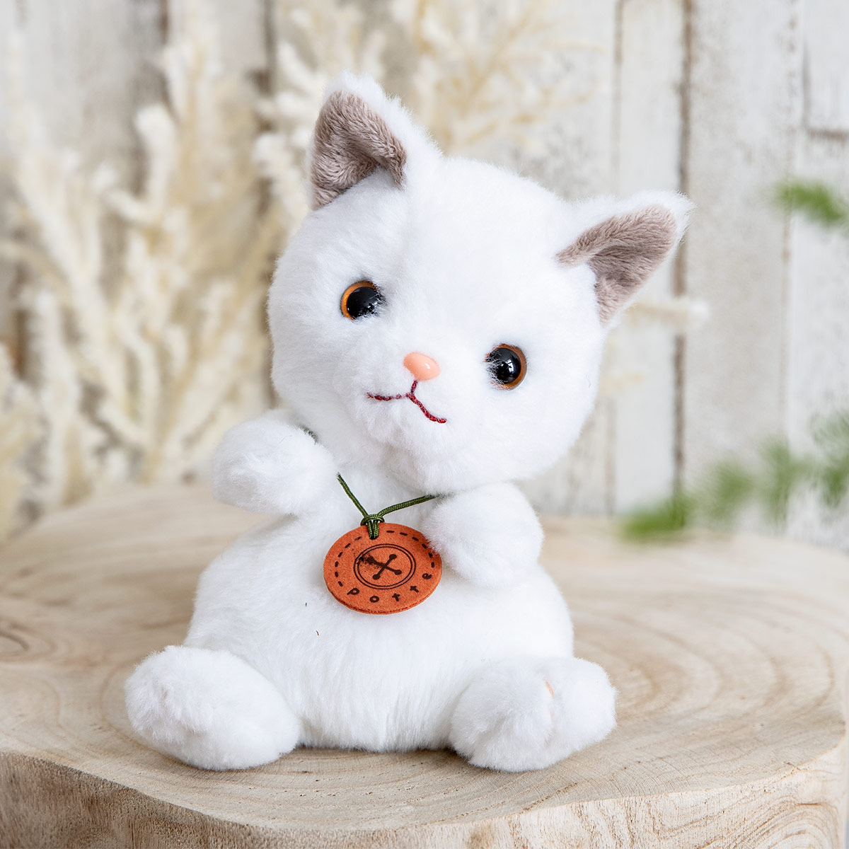 ぬいぐるみ potte 白猫 猫 （ ヌイグルミ ねこ ネコ 動物 雑貨
