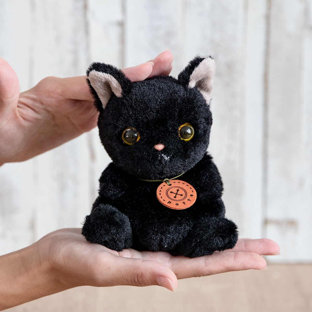 ぬいぐるみ potte 黒猫 猫 （ ヌイグルミ ねこ ネコ 動物 雑貨