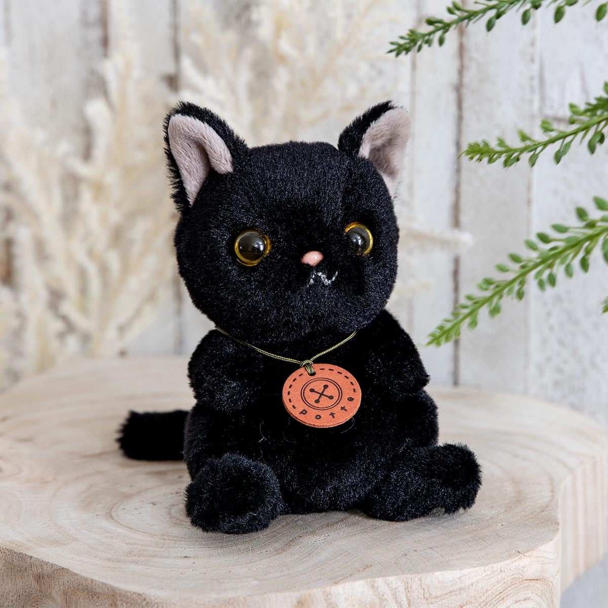 ぬいぐるみ potte 黒猫 猫 （ ヌイグルミ ねこ ネコ 動物 雑貨