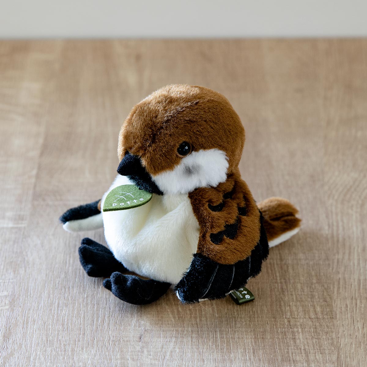 ぬいぐるみ potte スズメ （ ヌイグルミ すずめ 小鳥 動物 雑貨 インテリア アニマル グッズ ベビー 赤ちゃん プレゼント ギフト かわいい ）