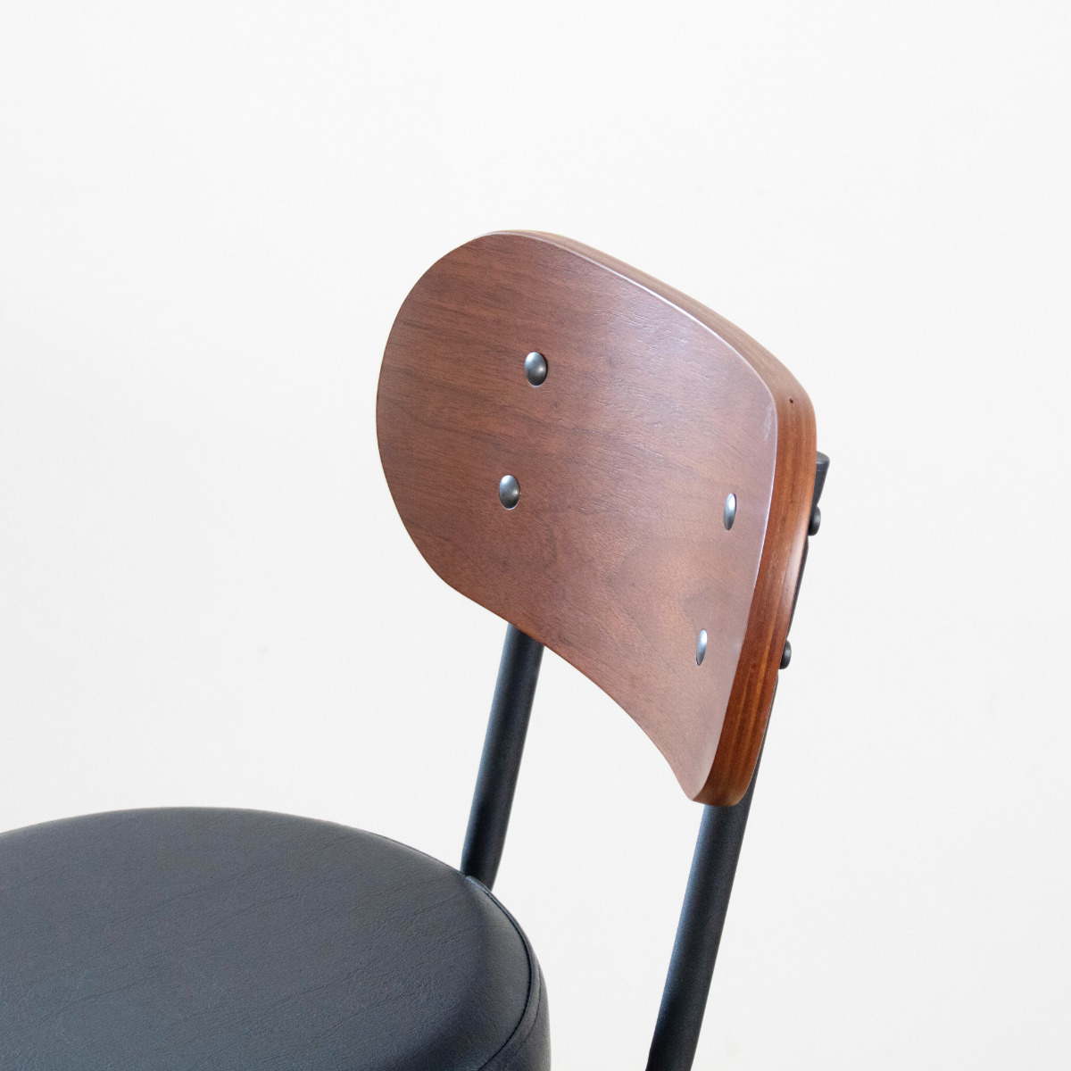 カウンターチェア 2脚セット 回転 高さ調整 背付き クッション （ バー