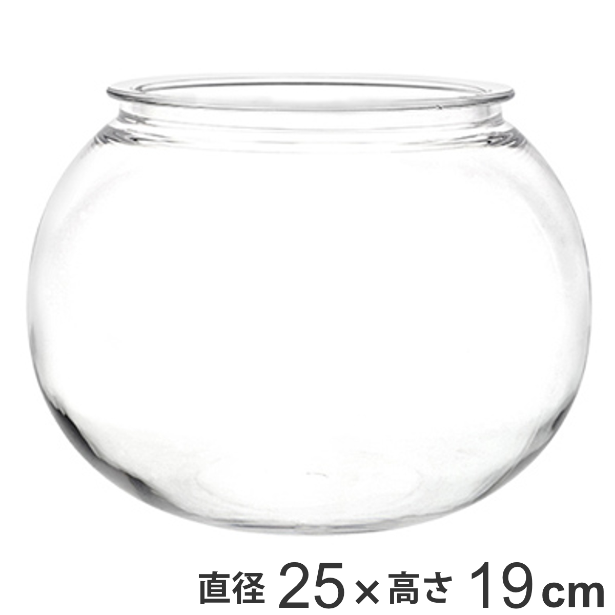 花瓶 割れないガラス PV球形 直径25×高さ19cm