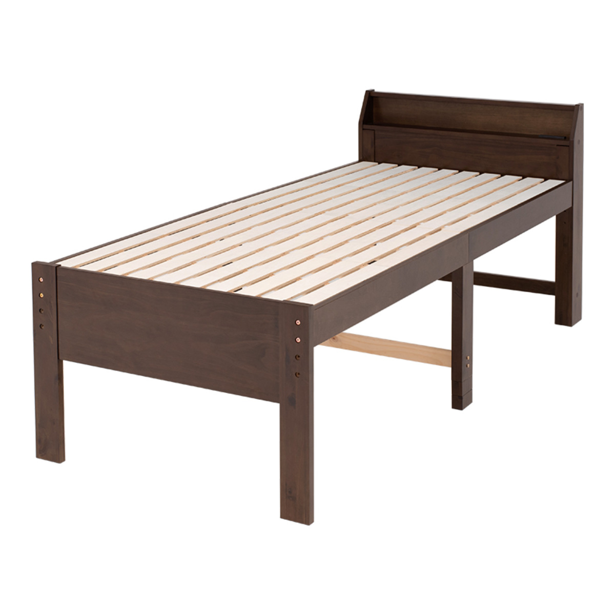 ベッド シングル ハイタイプ 高さ調節 3段階すのこ 木製 （ すのこベッド ベット 天然木 フレー...