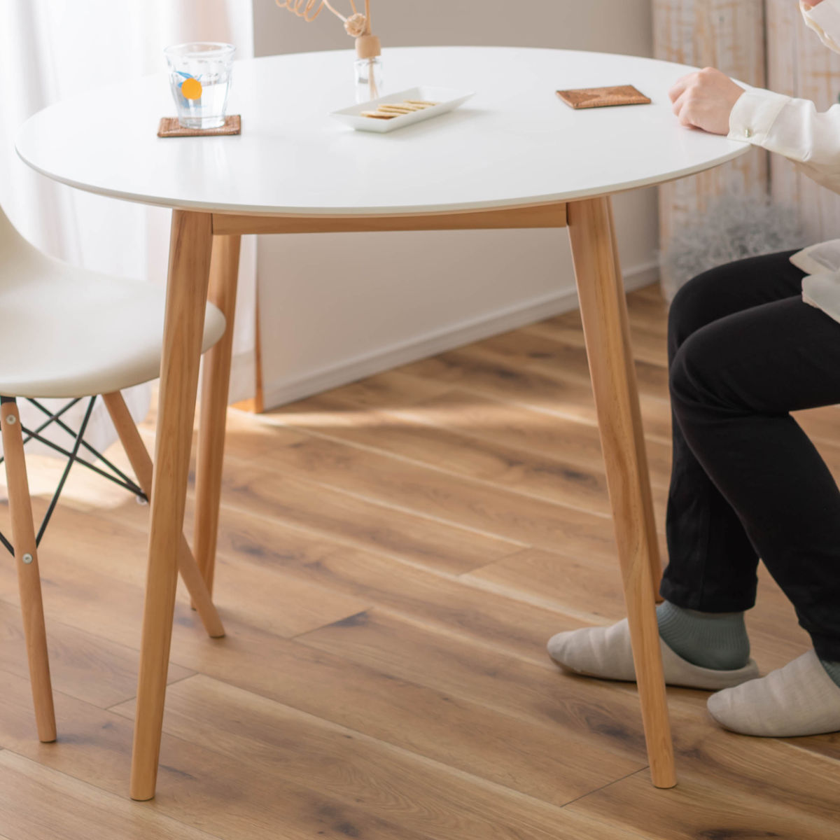 ダイニングテーブル 丸テーブル 幅90cm 高さ72cm 東谷 ダイニングテーブル 幅90cm 円型 木目調 （ カフェテーブル