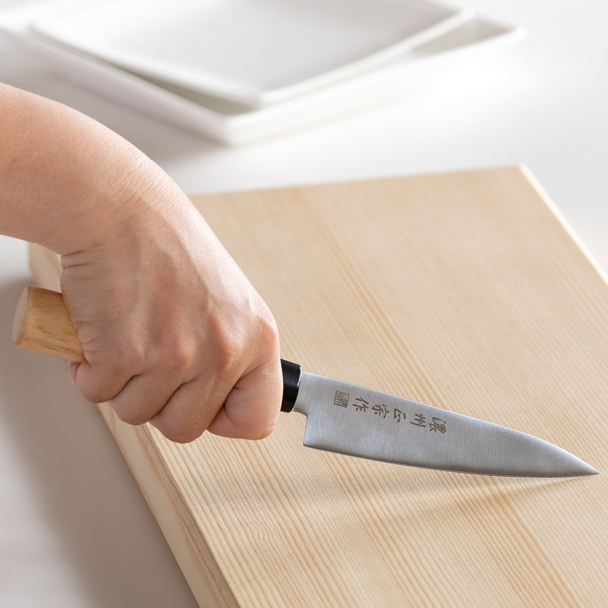 ペティナイフ 刃渡り12cm 濃州正宗 日本製 和包丁 ステンレス ライト