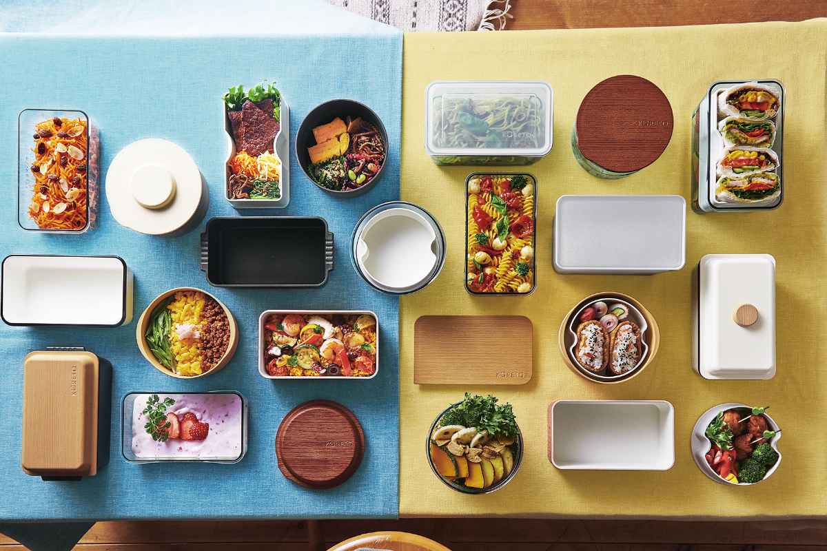 天馬 弁当箱 コレト ランチポット 本 体深 陶器風 中容器付き