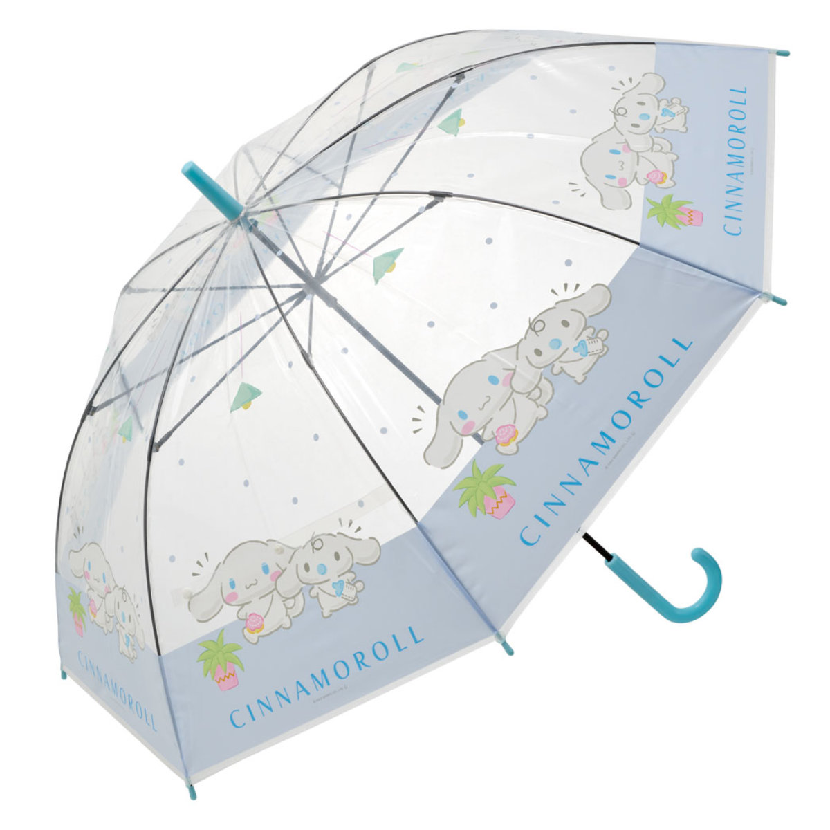 ビニール傘 60cm シナモロール （ 雨傘 ビニール 傘 かさ カサ 子供用傘 手開き式 ）