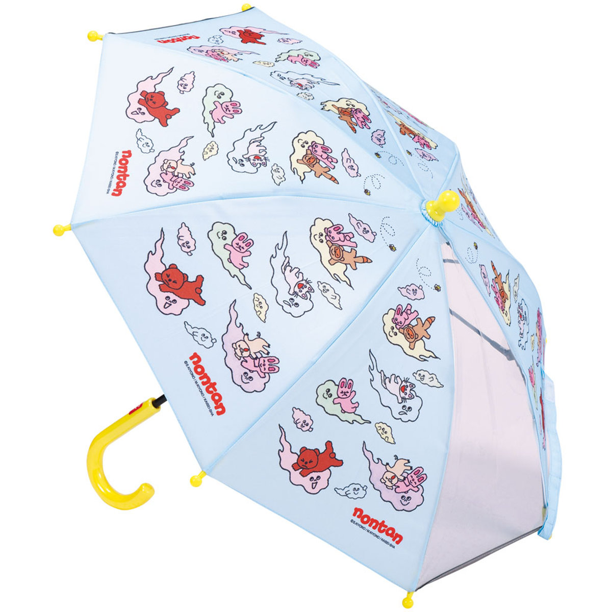 子供傘 35cm ノンタン （ 子供用 窓付き 傘 かさ カサ 手開き式 ）