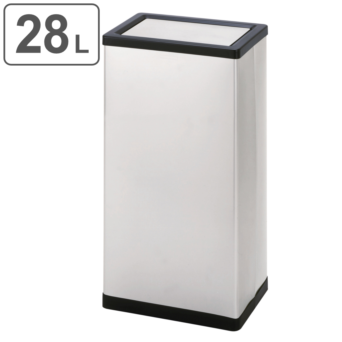 屋内用ゴミ箱 28L ステンレス製 回転フタ 業務用ダストボックス クリンボックスM103 （ 法人限定 屋内用 ゴミ箱 分別ゴミ箱 回転蓋 業務用 ごみ箱 ふた付き ）