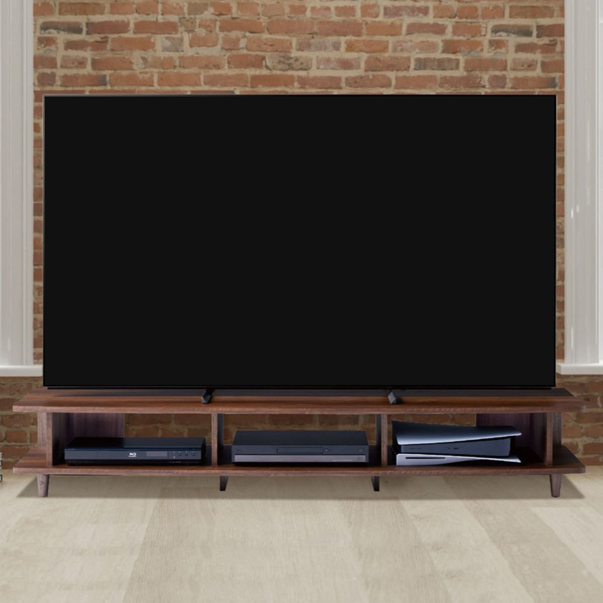 朝日木材加工 テレビ台 ローボード 北欧風 オープンタイプ 80V型対応