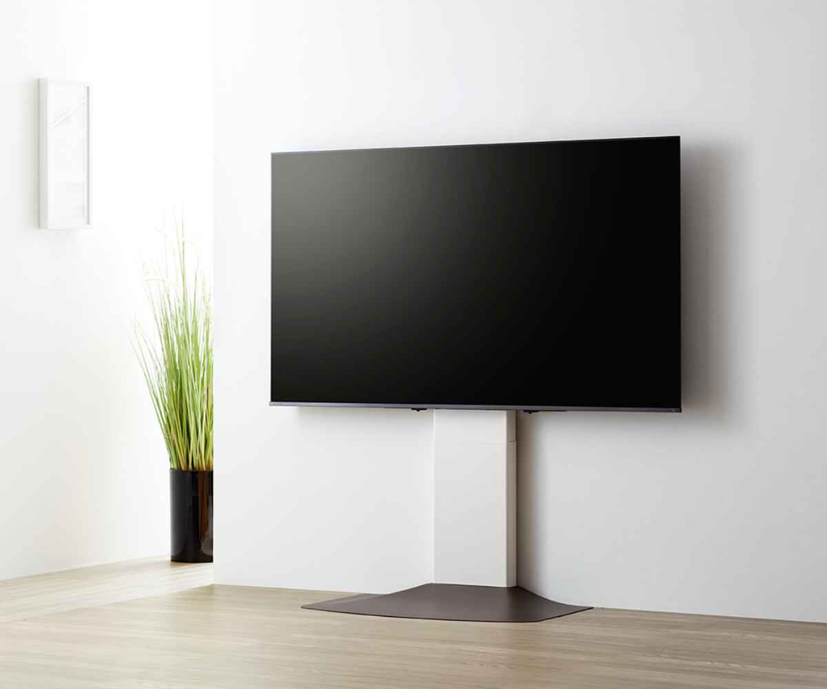 朝日木材加工 壁寄せ テレビ台 77V対応 WSF 約幅82cm （ TV台 テレビ