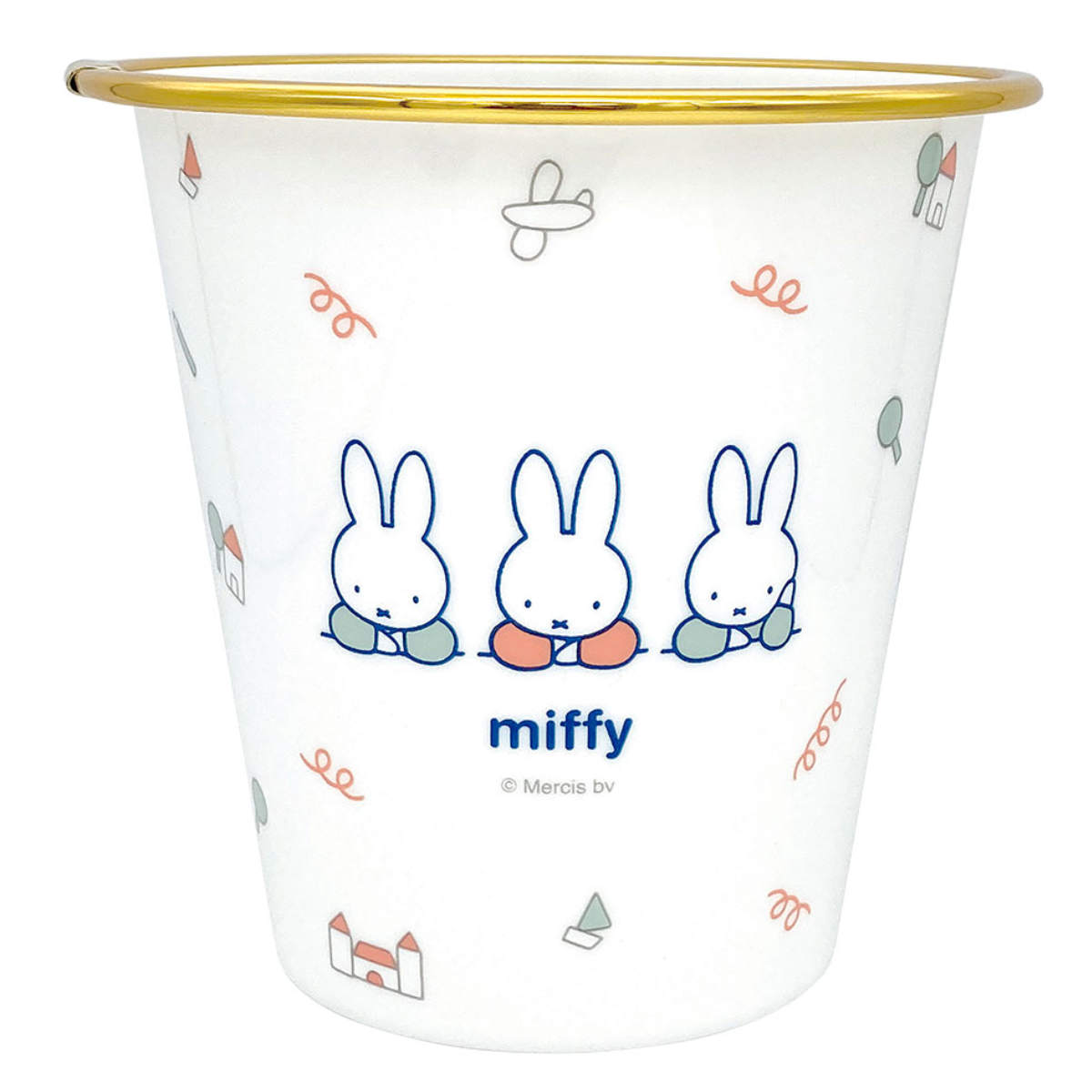 ゴミ箱 ミッフィー お絵かき 高さ13.5cm （ ごみ箱 卓上 ふたなし 広口