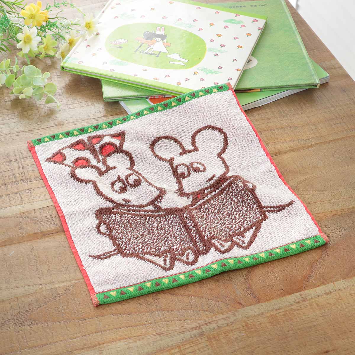 ミニタオル ねずみくんのチョッキ いつも一緒 25×25cm （ ねずみくん
