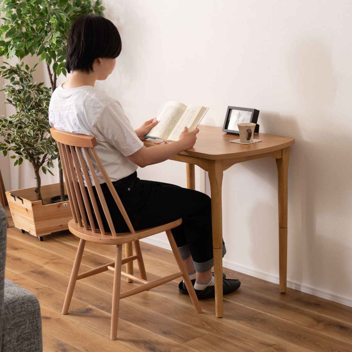 HAGiHARA（萩原） デスクこたつ 2WAY 高さ調節 幅80cm 木製 （ ハイ