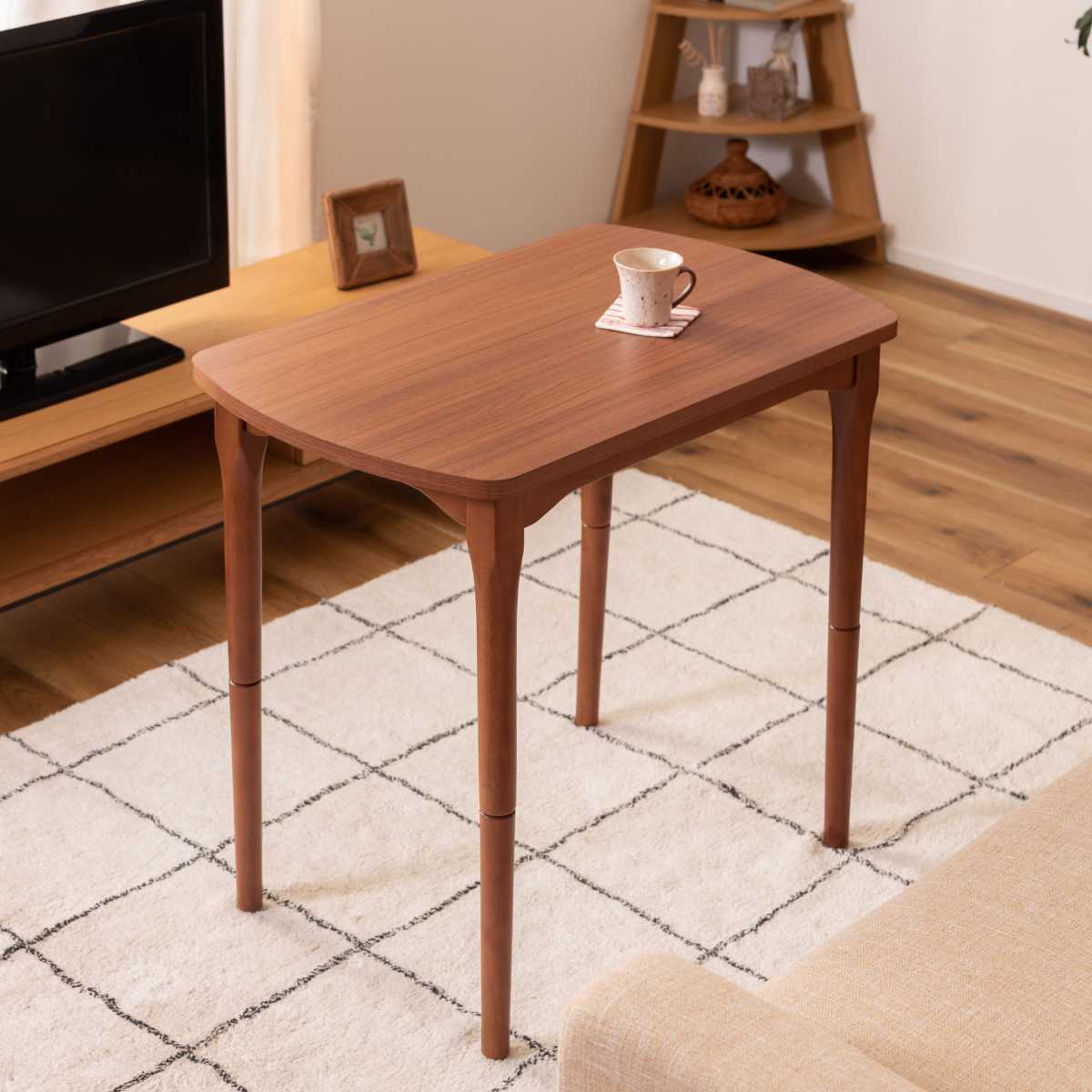 HAGiHARA（萩原） デスクこたつ 2WAY 高さ調節 幅80cm 木製 （ ハイ