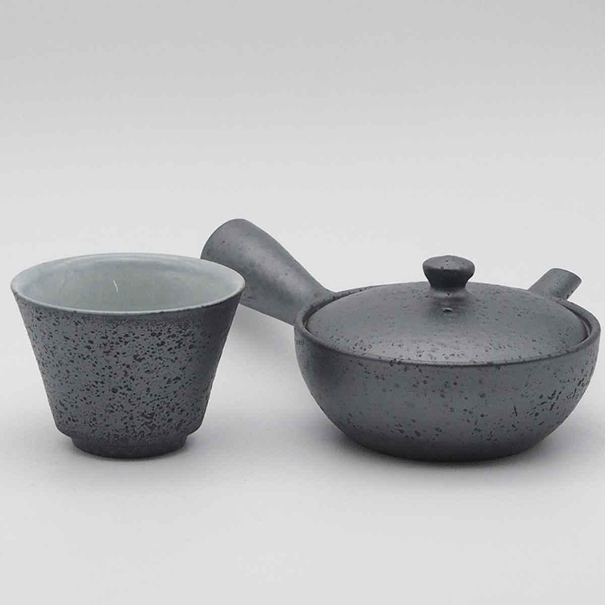 急須 高台碗 セット 一人茶セット ベンリー 陶器 萬古焼 （ きゅうす