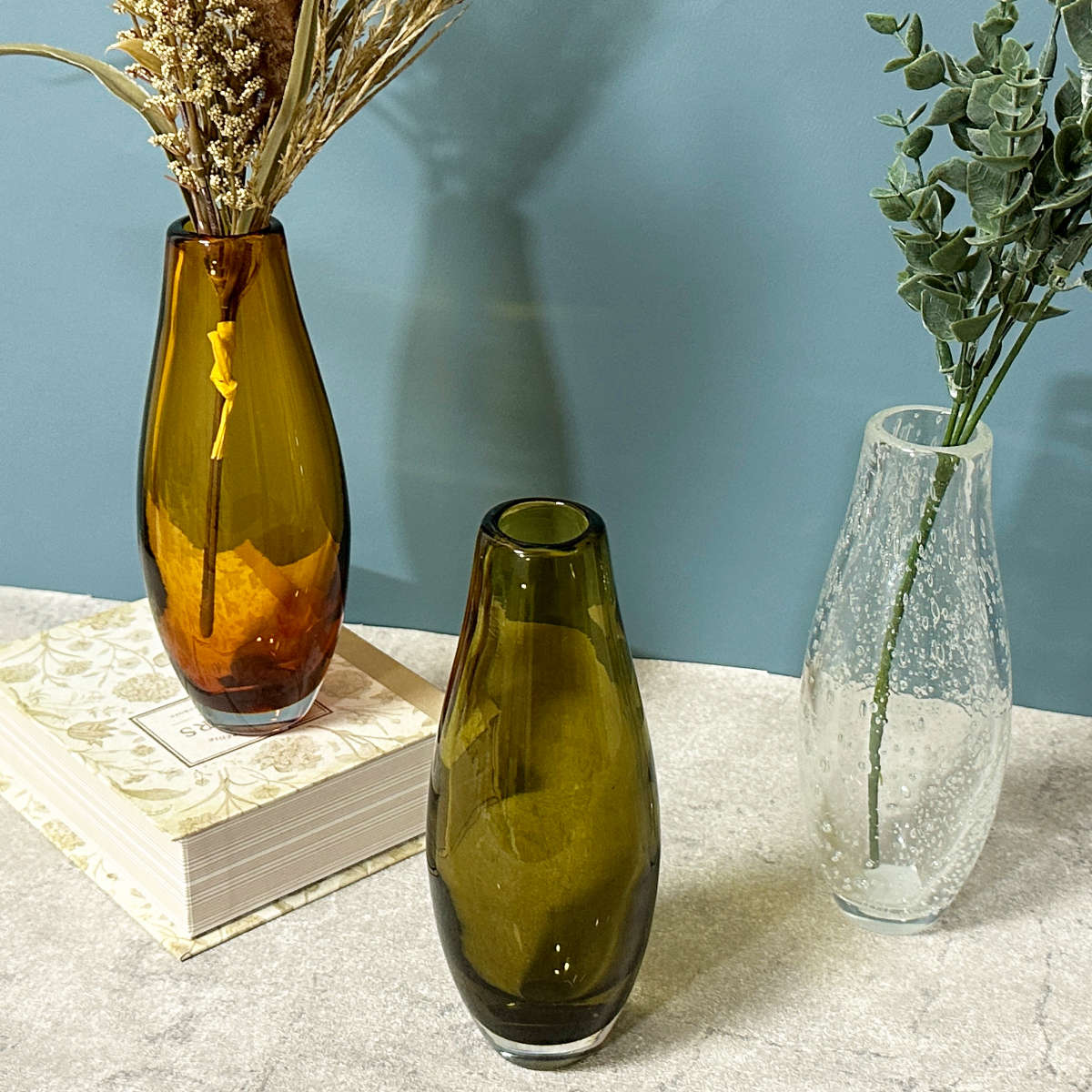 花瓶 DGガラススリムベース 直径7×高さ18cm ガラス （ 花びん フラワー