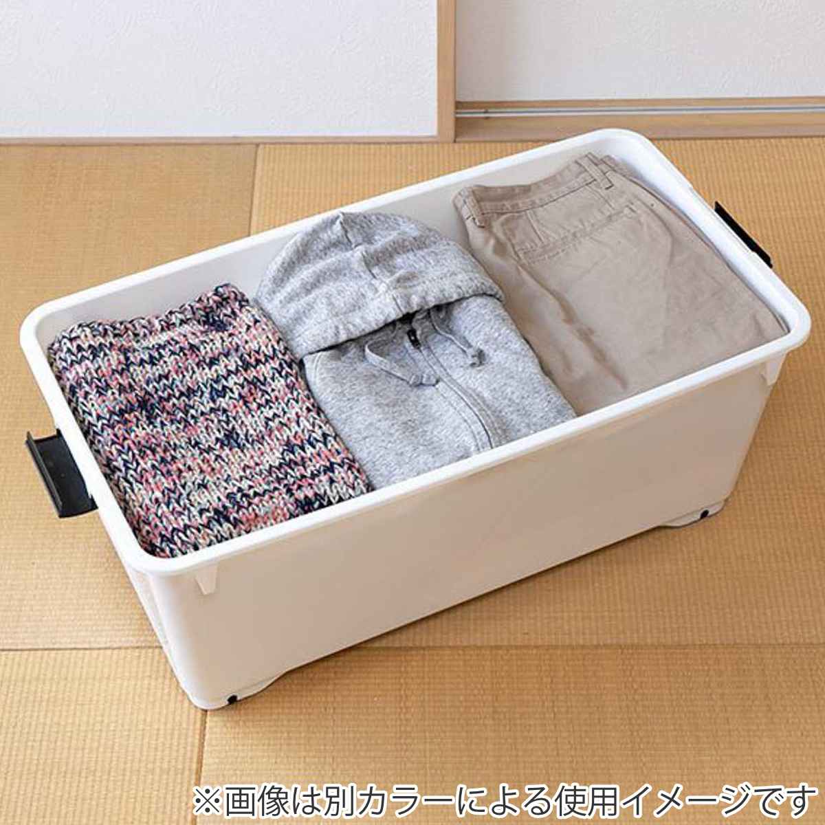 衣装ケース 押し入れ 収納ケース コロモ 幅40×奥行74×高さ31cm 深型 8個セット （ コロ付き 収納ボックス 衣類収納 収納 透明 クリア ）_14