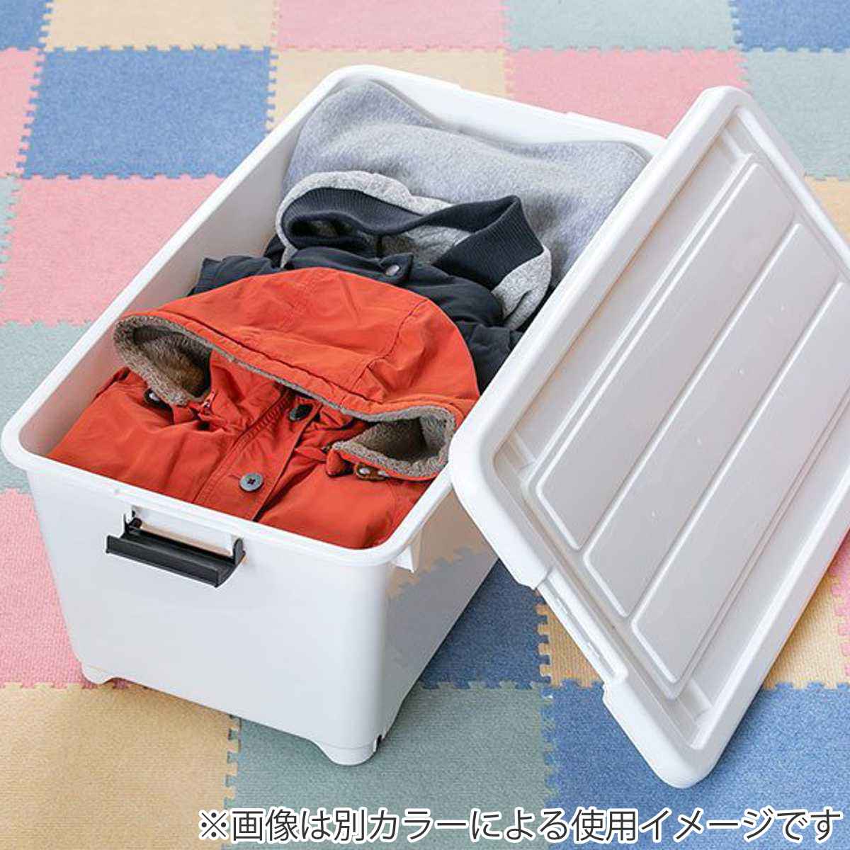 衣装ケース 押し入れ 収納ケース コロモ 幅40×奥行74×高さ31cm 深型 8個セット （ コロ付き 収納ボックス 衣類収納 収納 透明 クリア ）_15