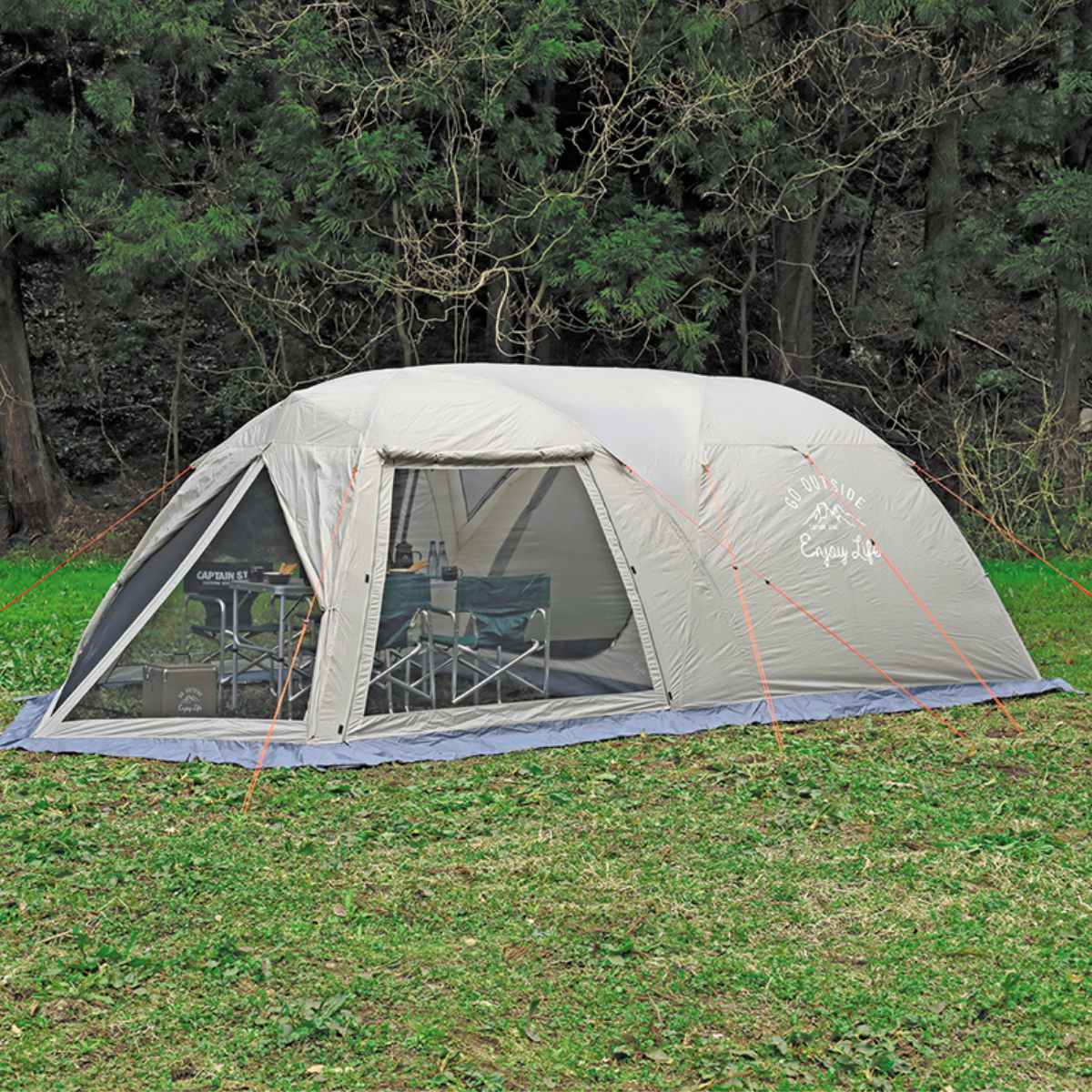 【極美品】 キャプテンスタッグ モンテ ツールーム ドームテント 5〜6人用 モンテ テント 5人用 6人用 スクリーンツールームドームテント