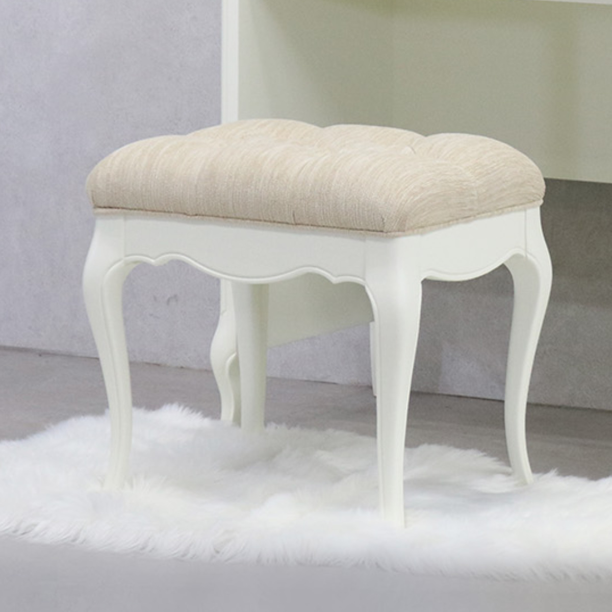 東海家具工業 スツール ミラーナ 高さ43cm 木製 猫脚 （ チェア 椅子