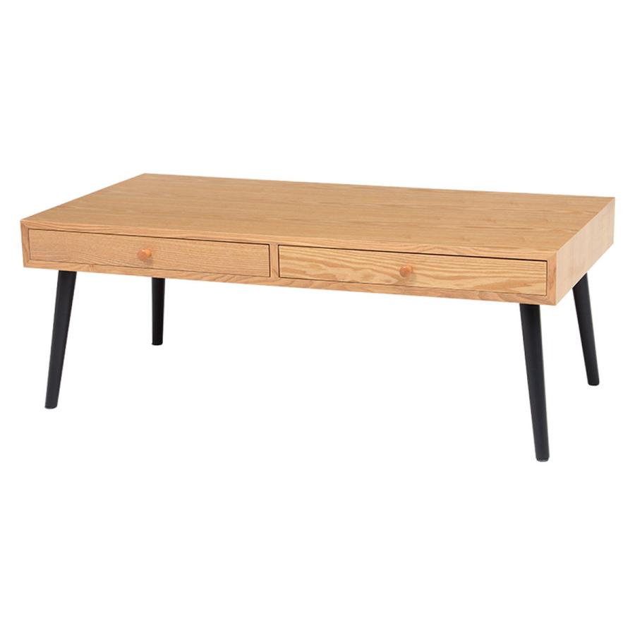 センターテーブル 幅100cm 引き出し2個 木製 （ テーブル ローテーブル リビングテーブル 長方形 ）｜colorfulbox｜03