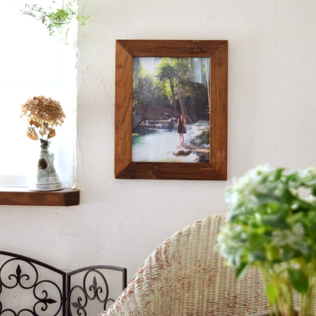 フォトフレーム SW-62 ウッドフォトフレーム 壁掛け 木製 （ 写真立て