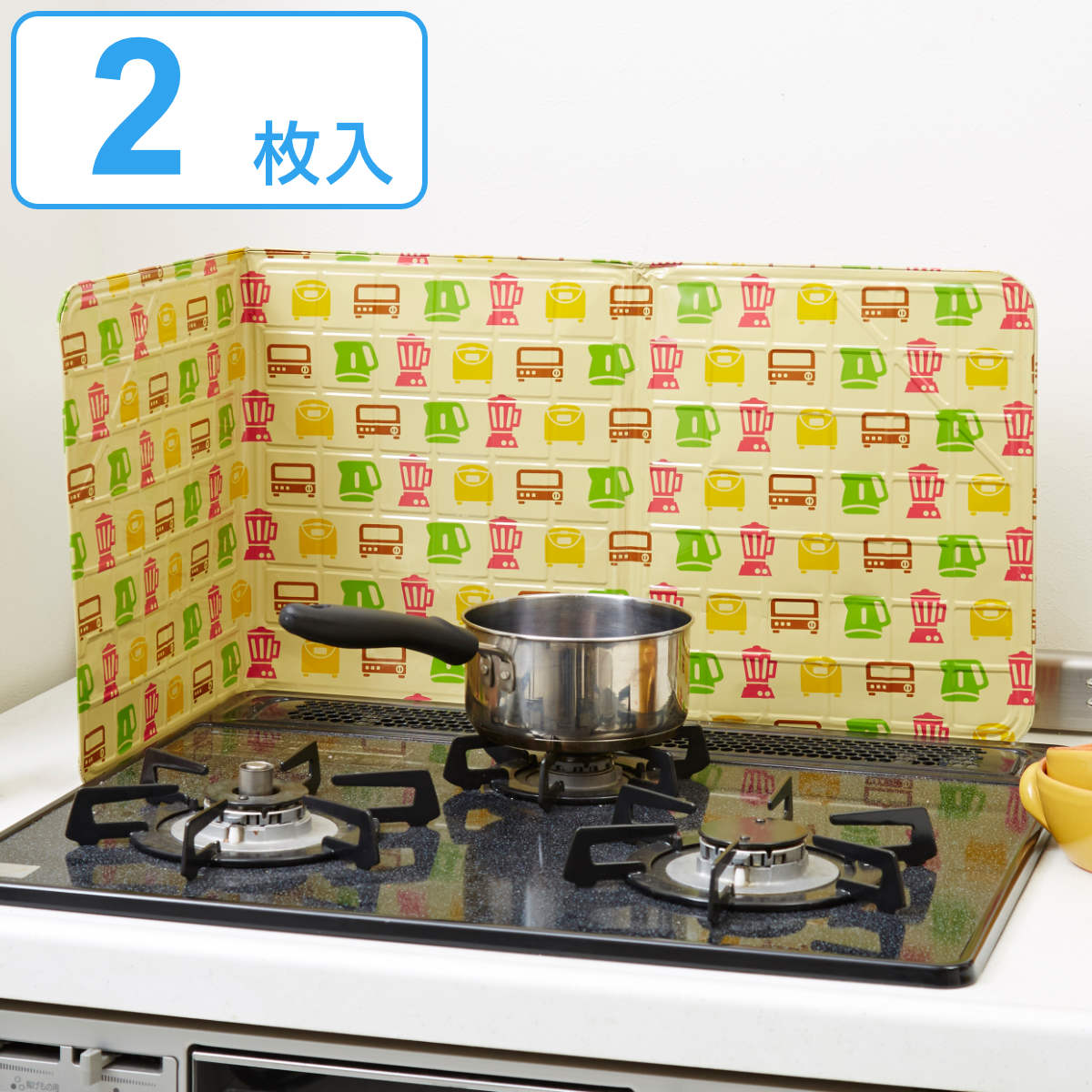 アイメディア レンジガード キッチンいろどりアルミパネル 2枚入