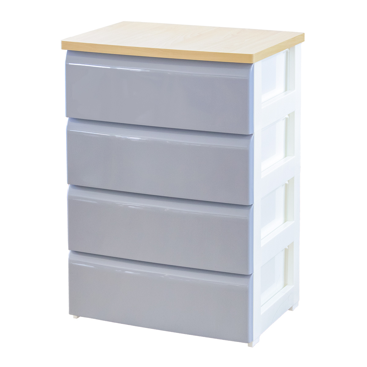 平和工業 チェスト 4段 幅56.2×奥行40×高さ80.7cm 木目調天板 （ 収納