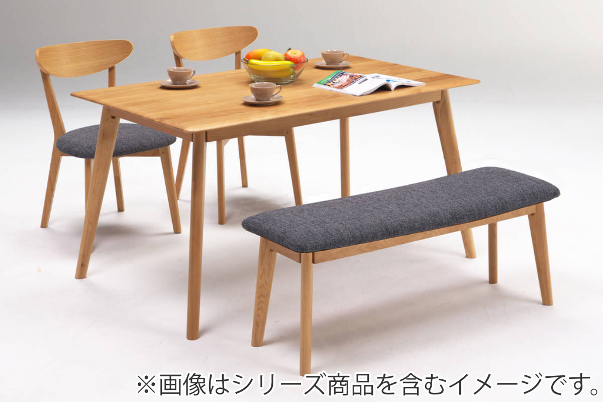 ダイニングベンチ 幅110cm ナチュラル 木製 クッション （ 開梱設置 2人掛け ベンチ ダイニング 食卓椅子 ファブリック ）_11