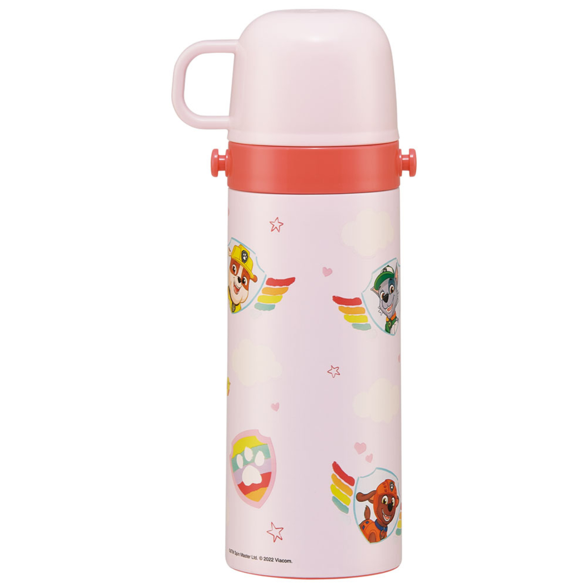スケーター 水筒 キッズ 470ml 2way 直飲み コップ ステンレス パウ