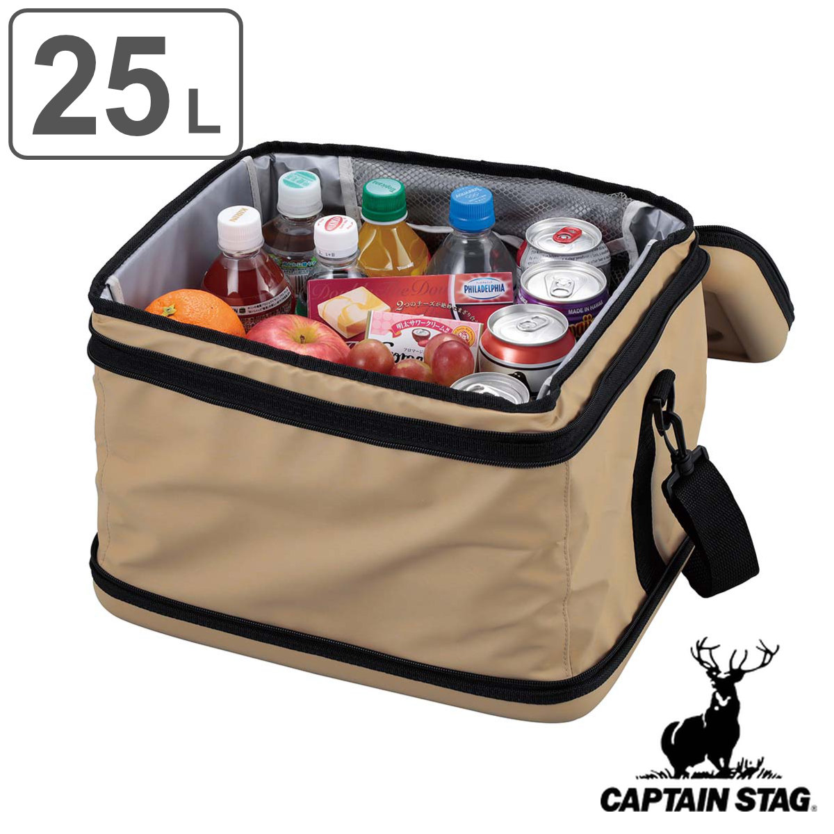 CAPTAIN STAG クーラーボックス25L CAPTAIN STAG（キャプテンスタッグ） 保冷バッグ 25L スーパーコールド