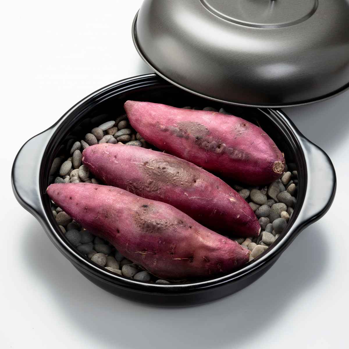 高木金属工業 焼き芋鍋 24cm IH対応 ホーロー石焼きいも器 （ IH ガス