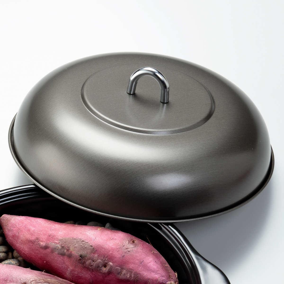 高木金属工業 焼き芋鍋 24cm IH対応 ホーロー石焼きいも器 （ IH ガス