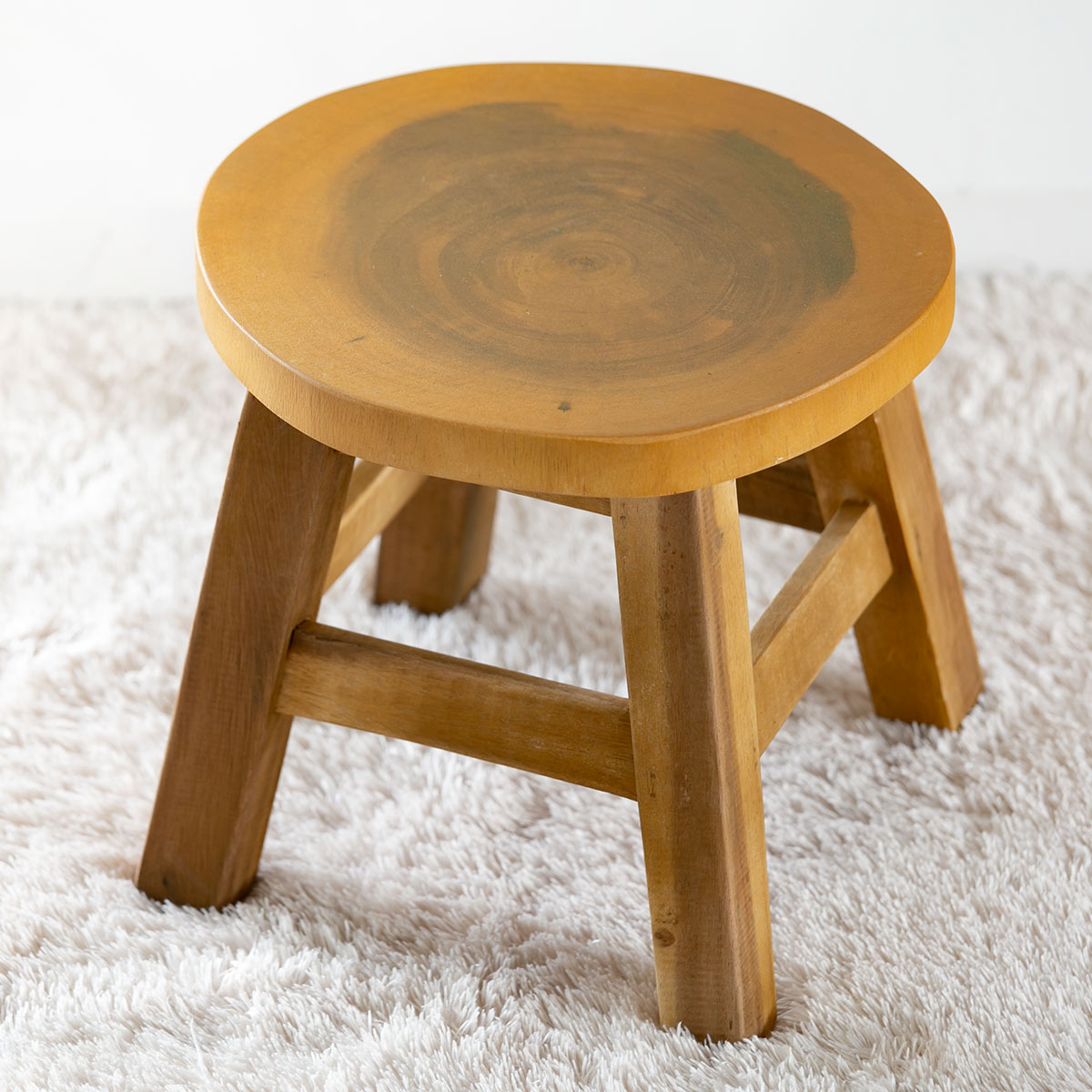 スツール 切り株 木製 天然木 丸椅子 （ 丸 ウッドスツール 子ども