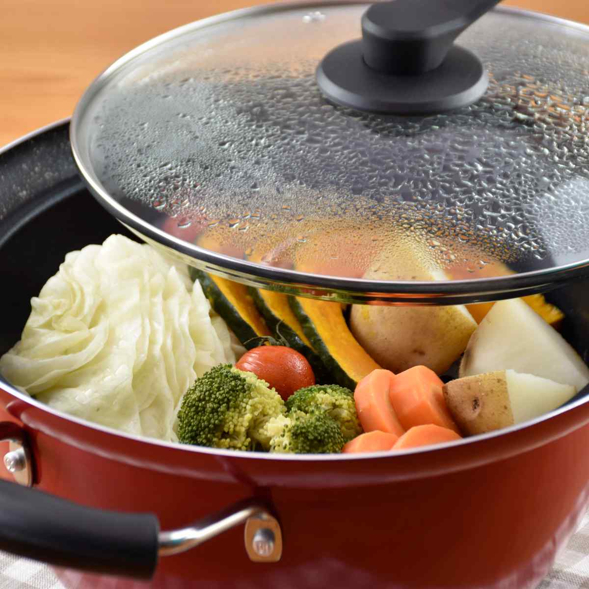 和平フレイズ 蒸し料理鍋 24cm IH対応 にこみーな （ ガス火 IH ih