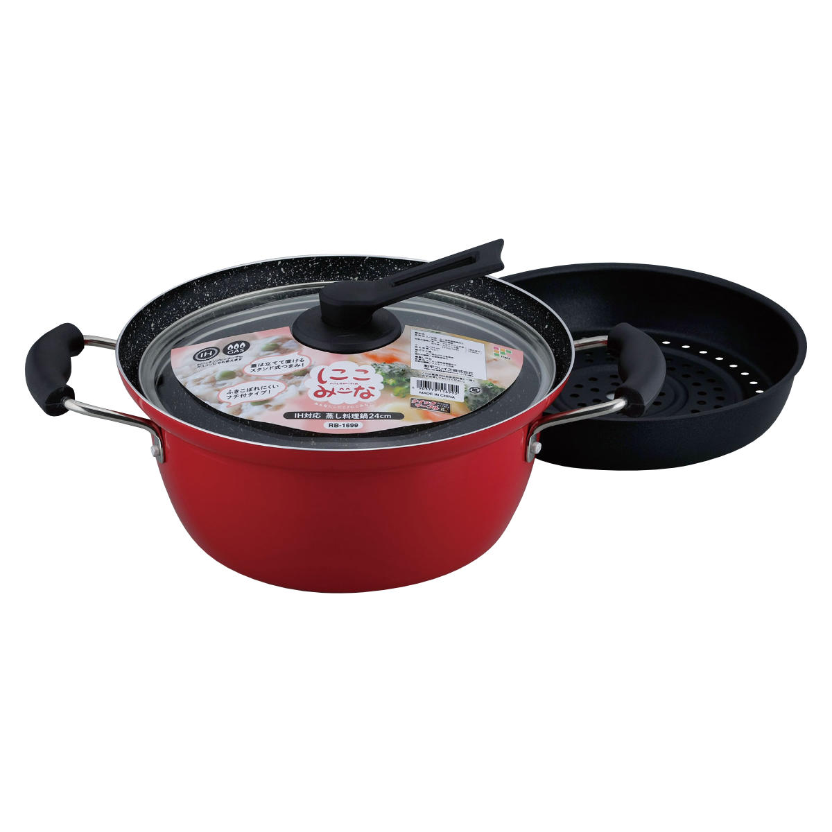 和平フレイズ 蒸し料理鍋 24cm IH対応 にこみーな （ ガス火 IH ih