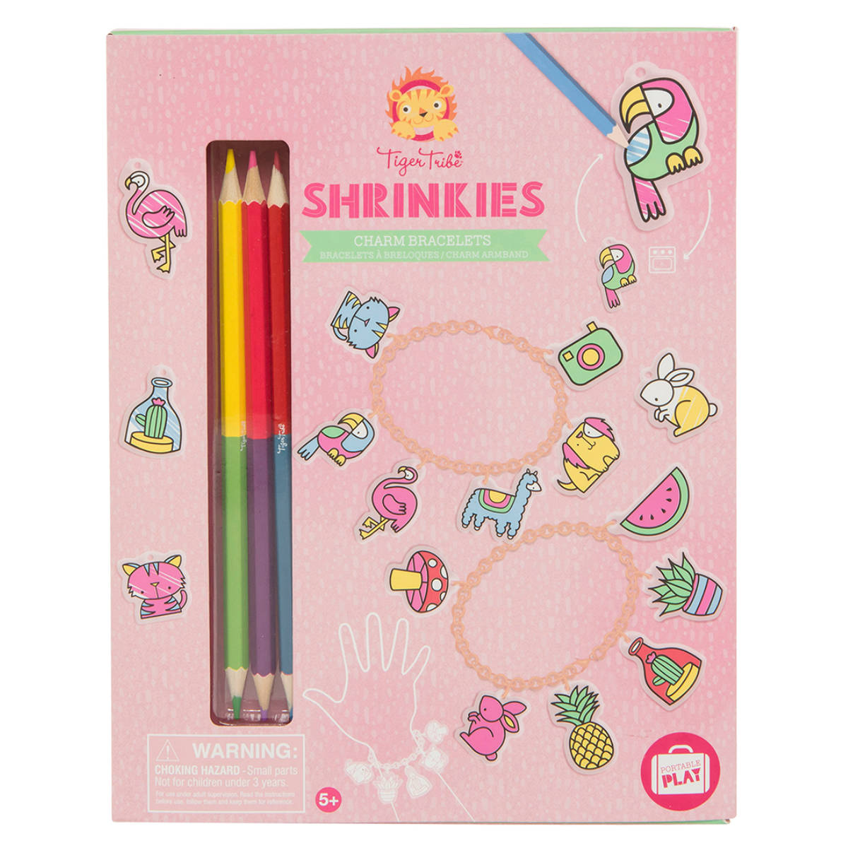 おもちゃ プラ板遊び チャームブレスレット （ プラ板 プラバン 知育玩具 キット 工作 手作り 子供 幼児 キッズ 5歳 女の子 かわいい ）