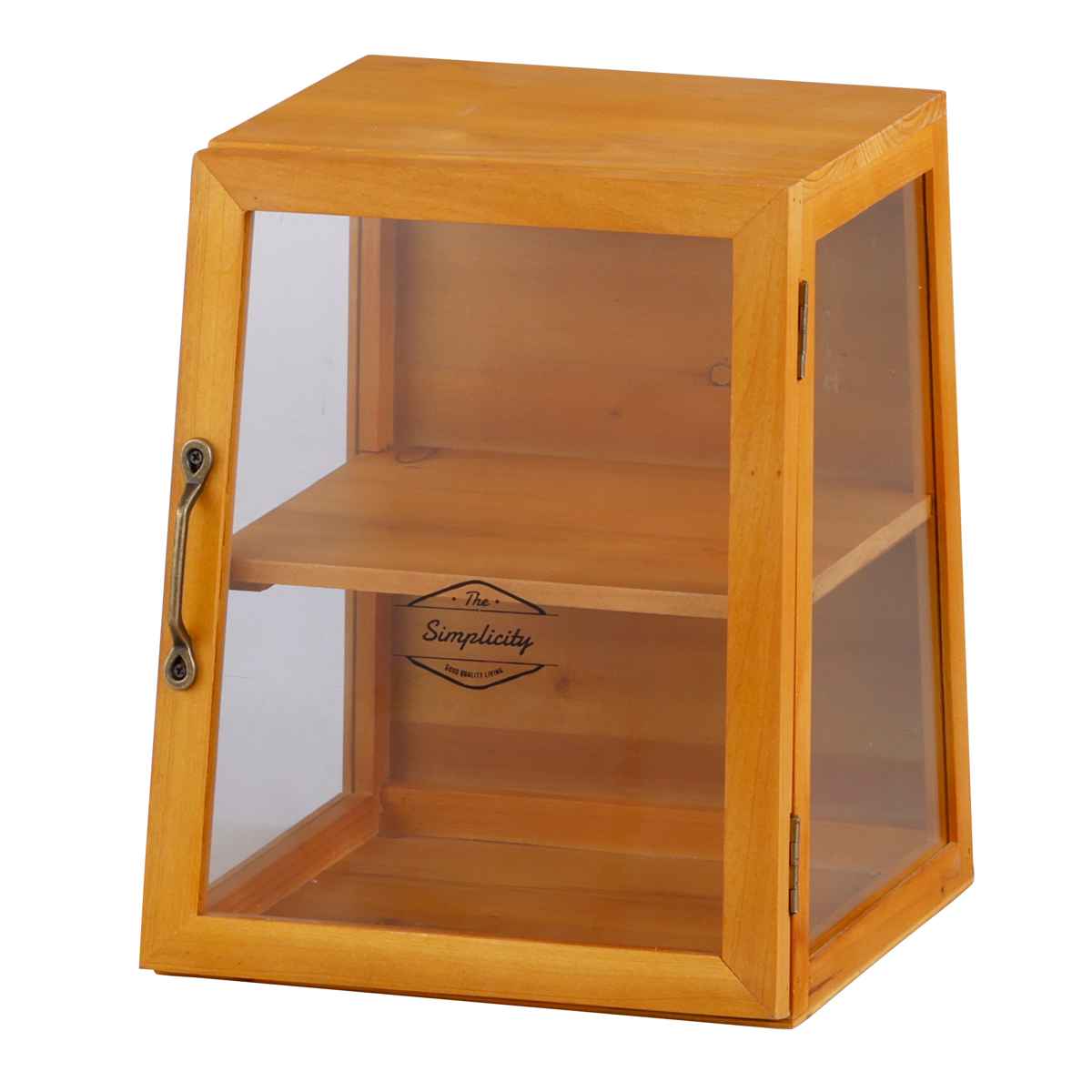 低価セールg161 小振りな木製ガラスケース 2段 卓上 ショーケース 家具