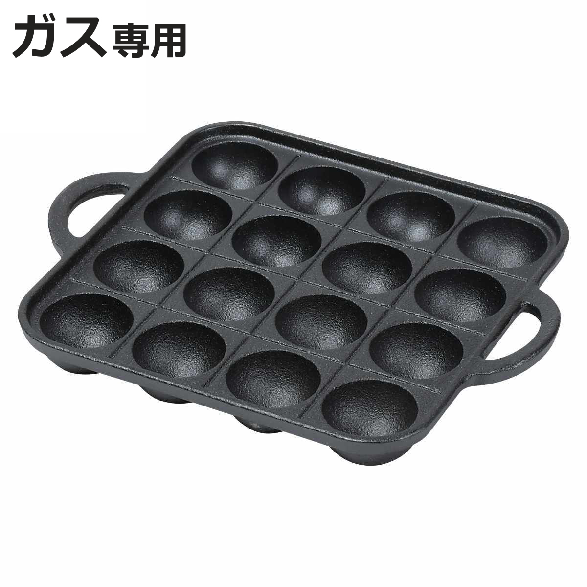 パール金属 たこ焼きプレート 16穴 スプラウト 鉄鋳物製 （ ガス火対応