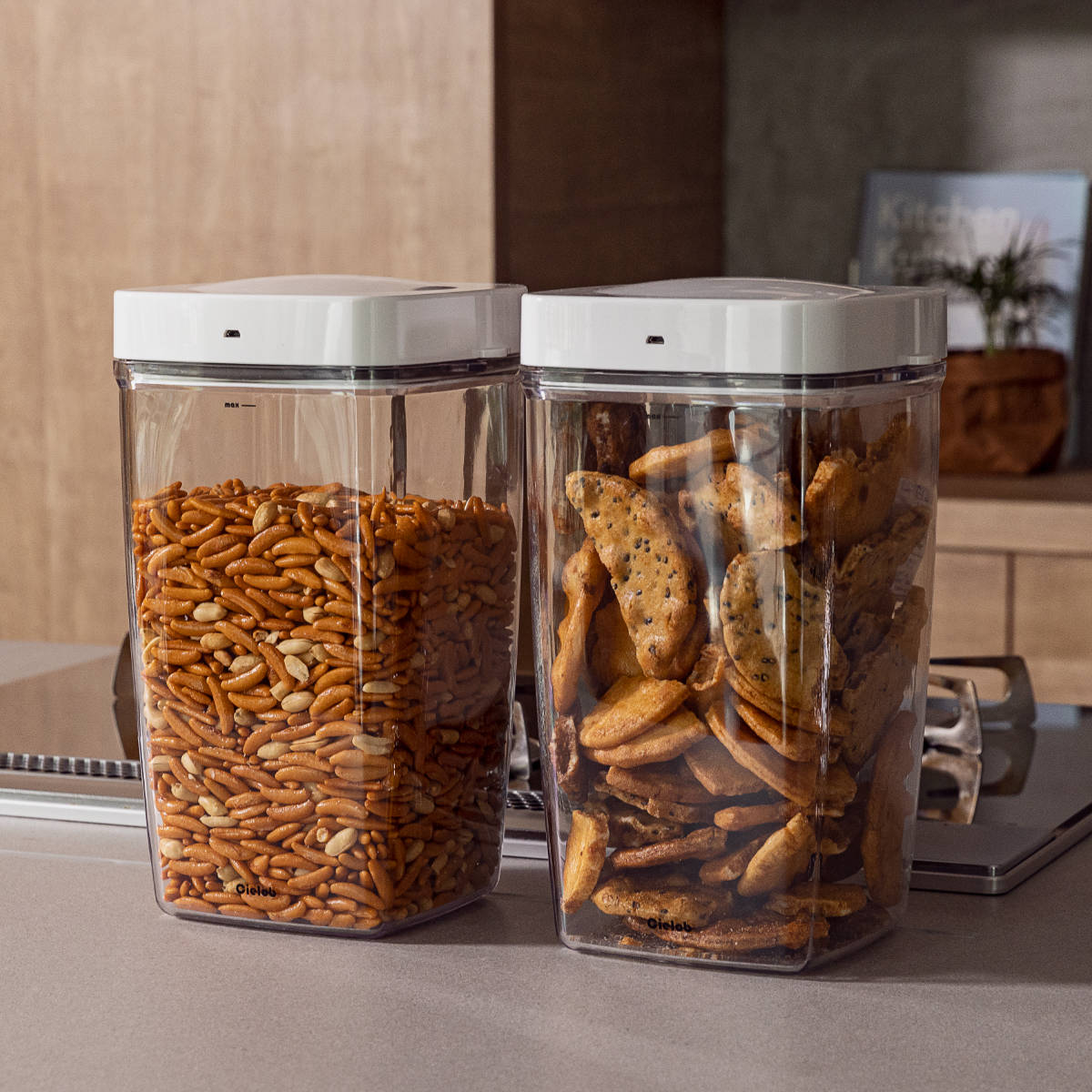 保存容器 4L Cielob 自動真空キャニスター スクエア （ セーロブ