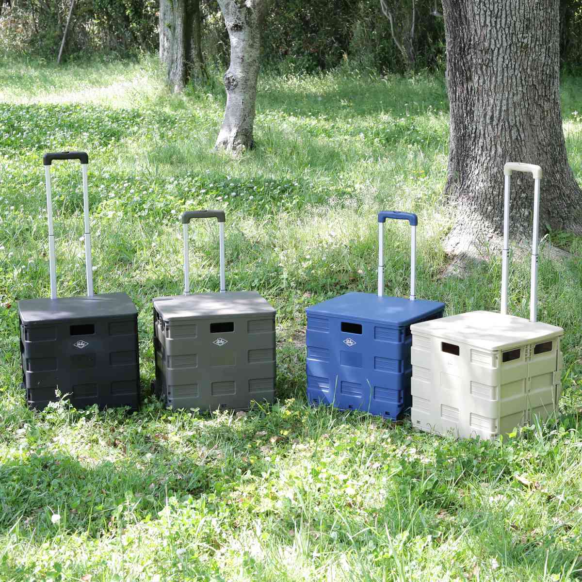 不二貿易（Fuji Boeki） キャリーカート 折りたたみ 蓋付き Lサイズ