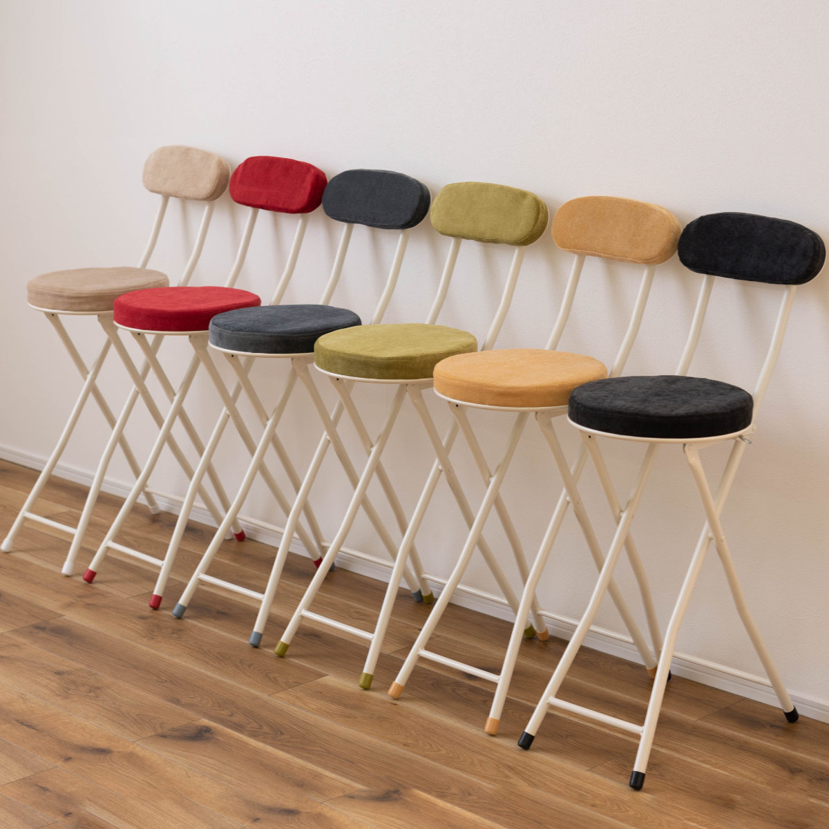 東谷 折りたたみ椅子 ハイチェア 座面高60cm スチール （ 折りたたみ