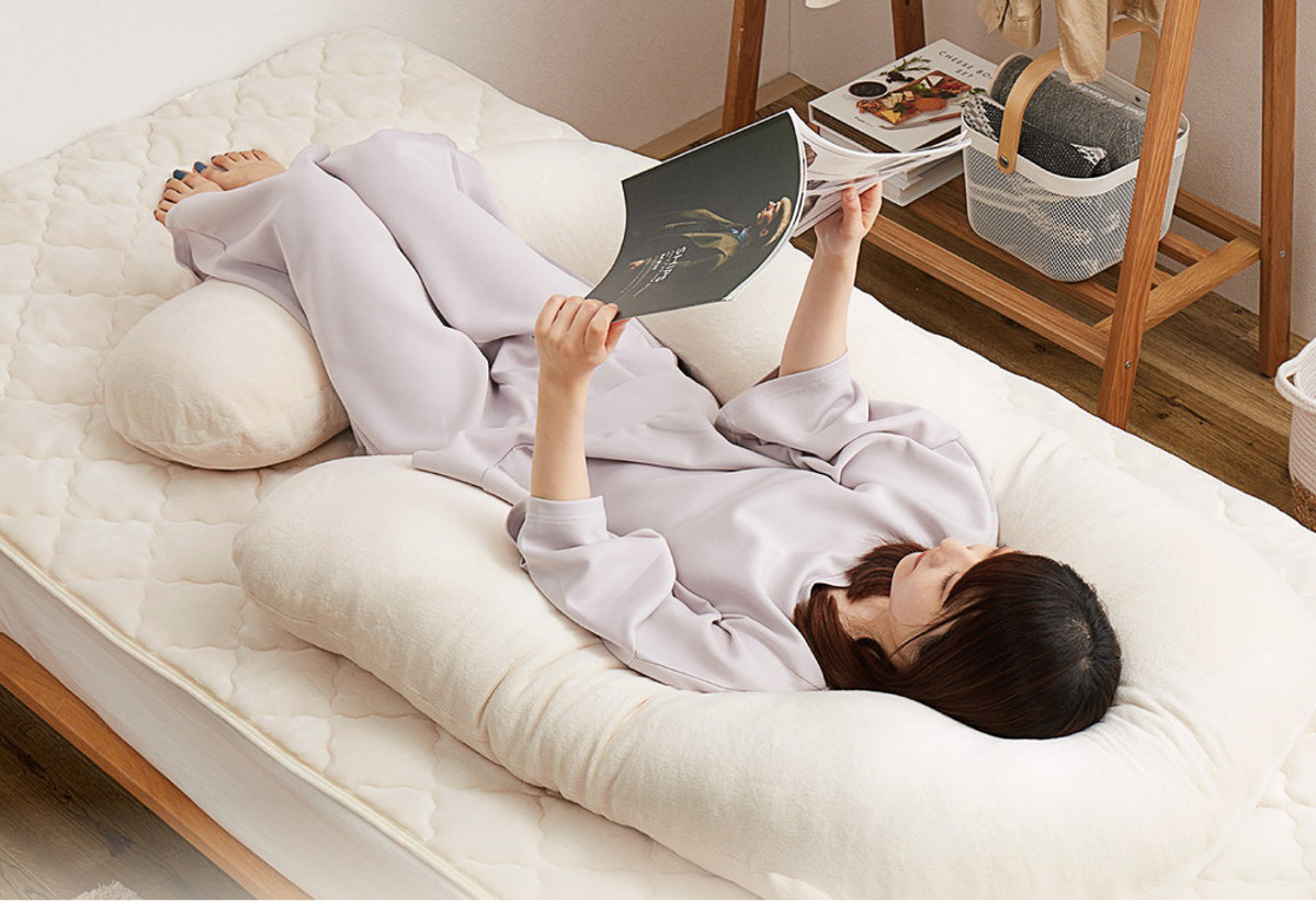 抱き枕 G型 メレンゲタッチ ポリエステル フランネル 洗える （ 抱き