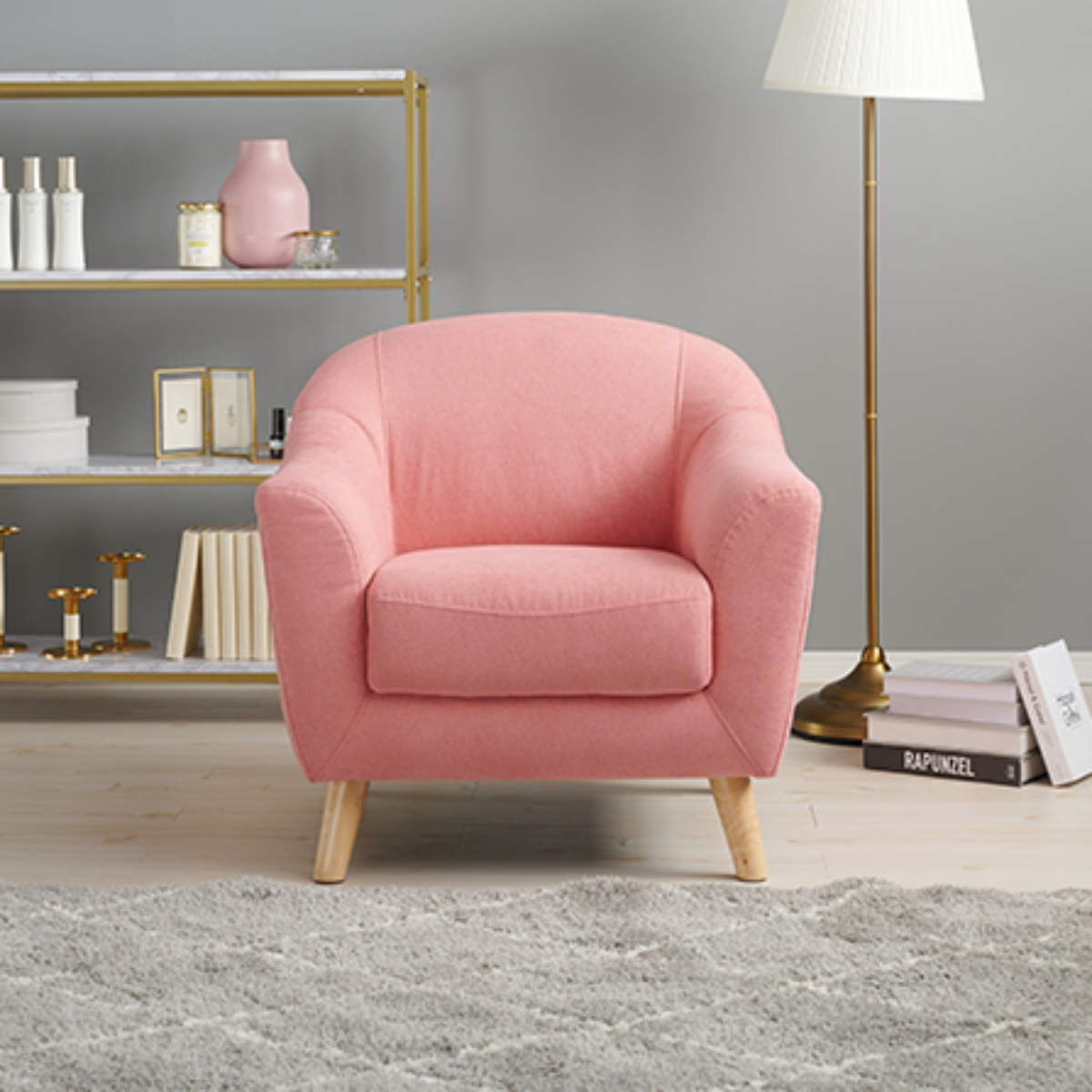 HAGiHARA（萩原） ソファ 幅70cm 一人掛け 肘掛け ファブリック （ 1人