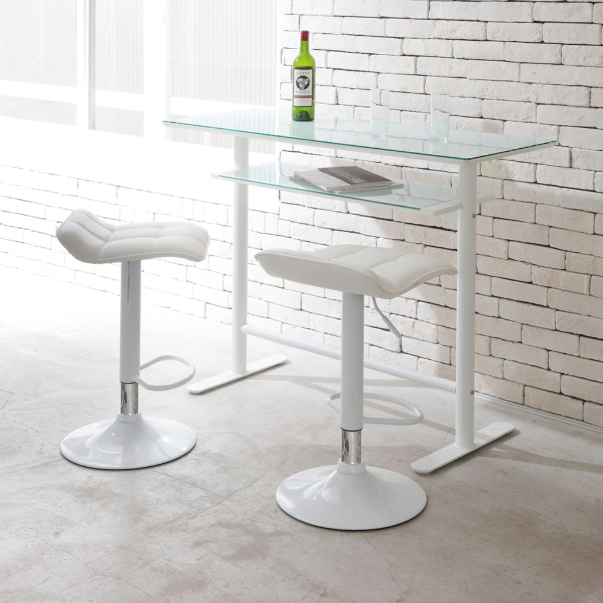 あずま工芸 カウンターチェア 座面高59〜80cm 背低タイプ ミスト