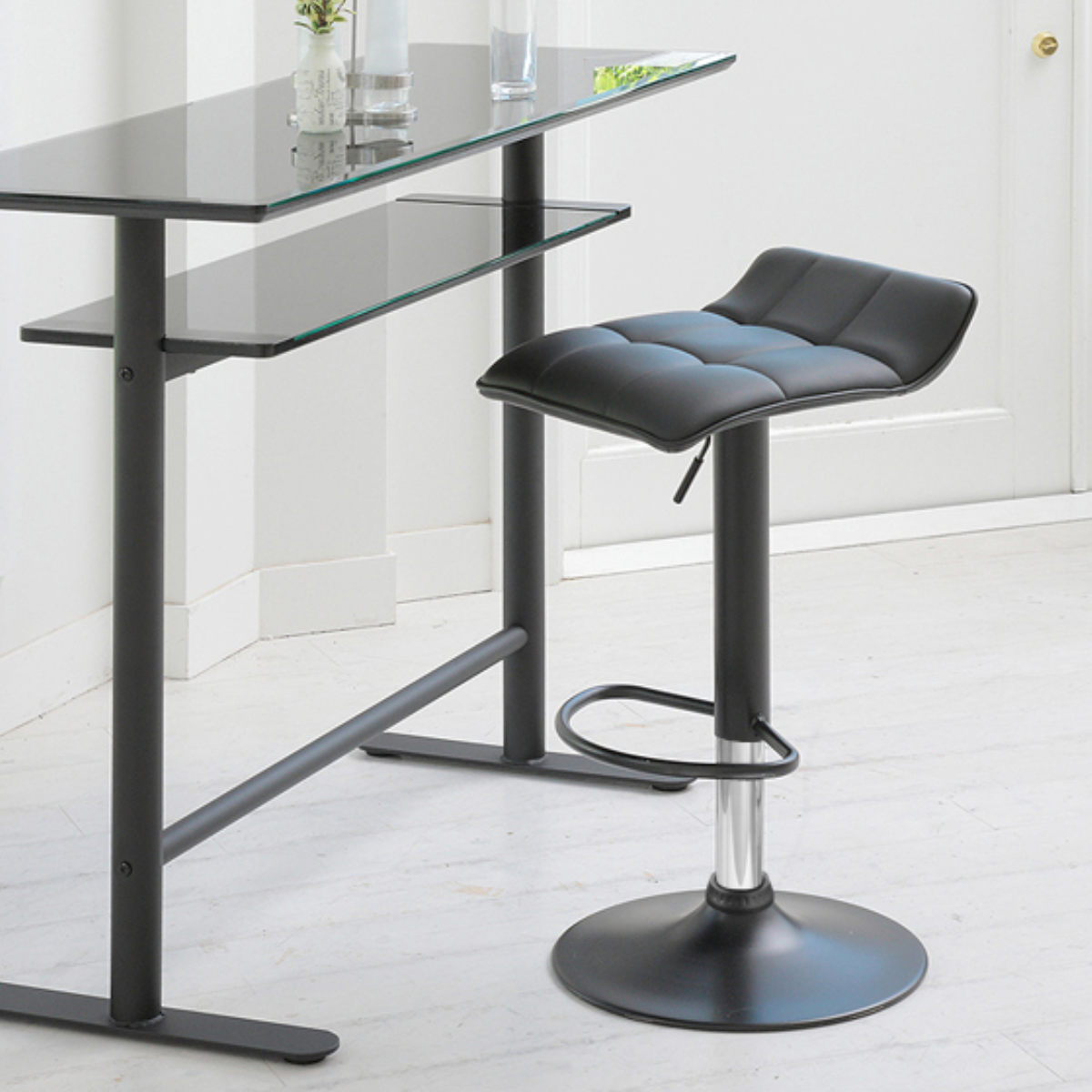 あずま工芸 カウンターチェア 座面高59〜80cm 背低タイプ ミスト